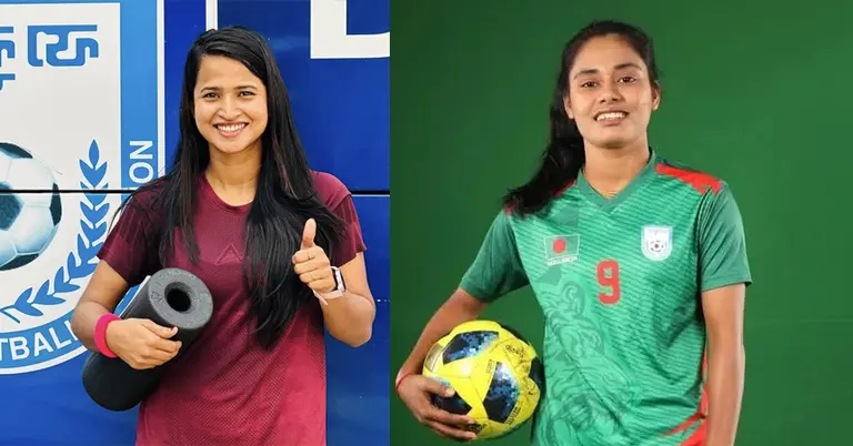 মাসুরা পারভীন (বামে), কৃষ্ণা রানী সরকার (ডানে)